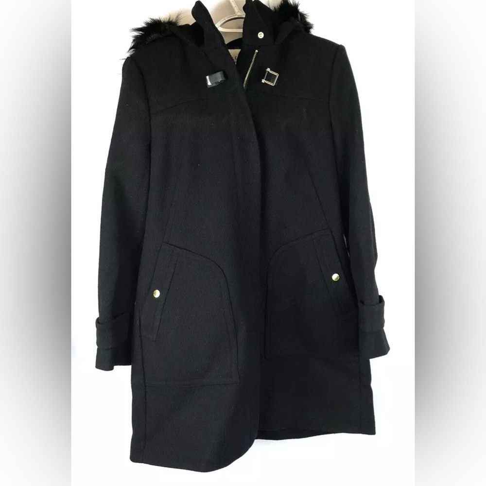 Cole Haan Women’s Black Wool Duffle Coat, Size 10
